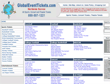 Tablet Screenshot of globaleventtickets.com